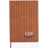 Promotional PrimeMark A5 Stripe-Embossed Journal Brown JT149