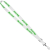 Promotional 3/4 Original Fast Track Lanyard with Black Attachment White L157