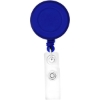 Promotional Round-Shaped Retractable Badge Holder Translucent Blue L301