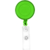 Promotional Round-Shaped Retractable Badge Holder Translucent Green L301