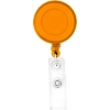 Promotional Round-Shaped Retractable Badge Holder Translucent Orange L301