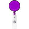 Promotional Round-Shaped Retractable Badge Holder Translucent Purple L301