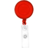 Promotional Round-Shaped Retractable Badge Holder Translucent Red L301