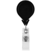Promotional Tear Drop Retractable Badge Holder Black L302