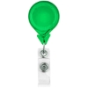 Promotional Tear Drop Retractable Badge Holder Translucent Green L302