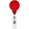 Promotional Tear Drop Retractable Badge Holder Translucent Red L302