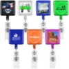 Custom Square-Shaped Retractable Badge Holder with Logo L303