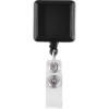 Promotional Square-Shaped Retractable Badge Holder Black L303