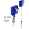 Promotional Square-Shaped Retractable Badge Holder Blue L303