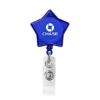 Promotional Star-Shaped Retractable Badge Holder Blue L304