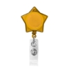 Promotional Star-Shaped Retractable Badge Holder Yellow L304
