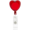 Promotional Heart Retractable Badge Holder Red L305