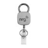 Promotional ClipEase Rectangular Badge Reel Black L308
