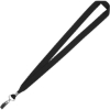 Promotional 3/4 Eco Friendly rPET Lanyard with Bulldog Clip Black L401