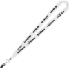 Promotional 3/4 Eco Friendly rPET Lanyard with Bulldog Clip White L401
