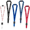Custom 1 Eco Friendly rPET Lanyard w/ Buckle and Safety Breakaway with Logo L403