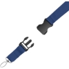 Promotional 1 Eco Friendly rPET Lanyard w/ Buckle and Safety Breakaway Navy Blue L403