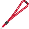 Promotional 1 Eco Friendly rPET Lanyard w/ Buckle and Safety Breakaway Red L403