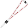 Promotional 1 Eco Friendly rPET Lanyard w/ Buckle and Safety Breakaway White L403