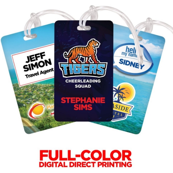 Custom 2.5 x 4.25 Deluxe Full Color Luggage Tag with Logo L850
