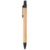 Promotional The Albury Bamboo Wheat Straw Click-Action Ballpoint Pen Brown/Black P783