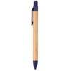 Promotional The Albury Bamboo Wheat Straw Click-Action Ballpoint Pen Brown/Blue P783