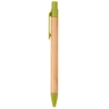 Promotional The Albury Bamboo Wheat Straw Click-Action Ballpoint Pen Brown/Green P783