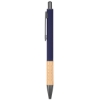 Promotional The Gosford Gunmetal Click-Action Ballpoint Pen with Bamboo Blue/Brown P784