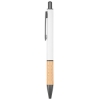 Promotional The Gosford Gunmetal Click-Action Ballpoint Pen with Bamboo White/Brown P784