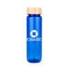 Promotional EcoPure 34oz. Bottle with Bamboo Lid Blue S112