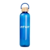 Promotional BambooHydrate 34oz Bottle with Handle Lid Blue S113