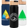 Custom 20 oz. Vacuum-Sealed Stainless Water Bottle with Bamboo Lid with Logo S115