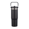 Promotional 30oz. Double Wall SS / PP Mug with Handle and Flip Straw Black S301-LD
