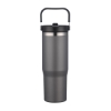 Promotional 30oz. Double Wall SS / PP Mug with Handle and Flip Straw Gray S301-LD