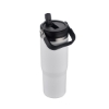Promotional 30oz. Double Wall SS / PP Mug with Handle and Flip Straw White S301-LD