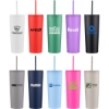 Custom 24oz. Double Wall SS / PP Mug with Straw with Logo S302-LD