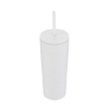 Promotional 24oz. Double Wall SS / PP Mug with Straw White S302-LD