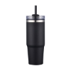 Promotional 30oz. Dual Wall Stainless Steel & PP Tumbler with Clear Lid Black S303-LD