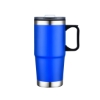 Promotional 24oz Double Wall SS / PP Mug with Clear Closure Lid and Hand Blue S304-LD