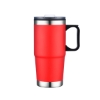 Promotional 24oz Double Wall SS / PP Mug with Clear Closure Lid and Hand Red S304-LD