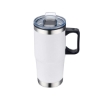 Promotional 24oz Double Wall SS / PP Mug with Clear Closure Lid and Hand White S304-LD