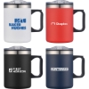 Custom 14oz. Double Wall SS / PP Campfire Mug with Clear Lid with Logo S308-LD