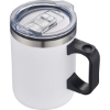 Promotional 14oz. Double Wall SS / PP Campfire Mug with Clear Lid White S308-LD