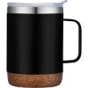 Promotional 12oz. Vacuum Insulated SS Mug with Cork Bottom Black S325-LD