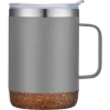 Promotional 12oz. Vacuum Insulated SS Mug with Cork Bottom Gray S325-LD