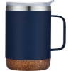 Promotional 12oz. Vacuum Insulated SS Mug with Cork Bottom Navy S325-LD