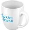 Promotional 16oz. Curved Ceramic Coffee Mug with D-Handle White S350-LD