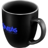 Promotional 16oz. Curved Ceramic Coffee Mug with D-Handle Black S350-LD