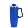 Promotional Little Hippo Mug & Straw Lid w/ Twist Closure - 30oz. Blue S909
