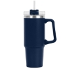 Promotional Little Hippo Mug & Straw Lid w/ Twist Closure - 30oz. Navy Blue S909